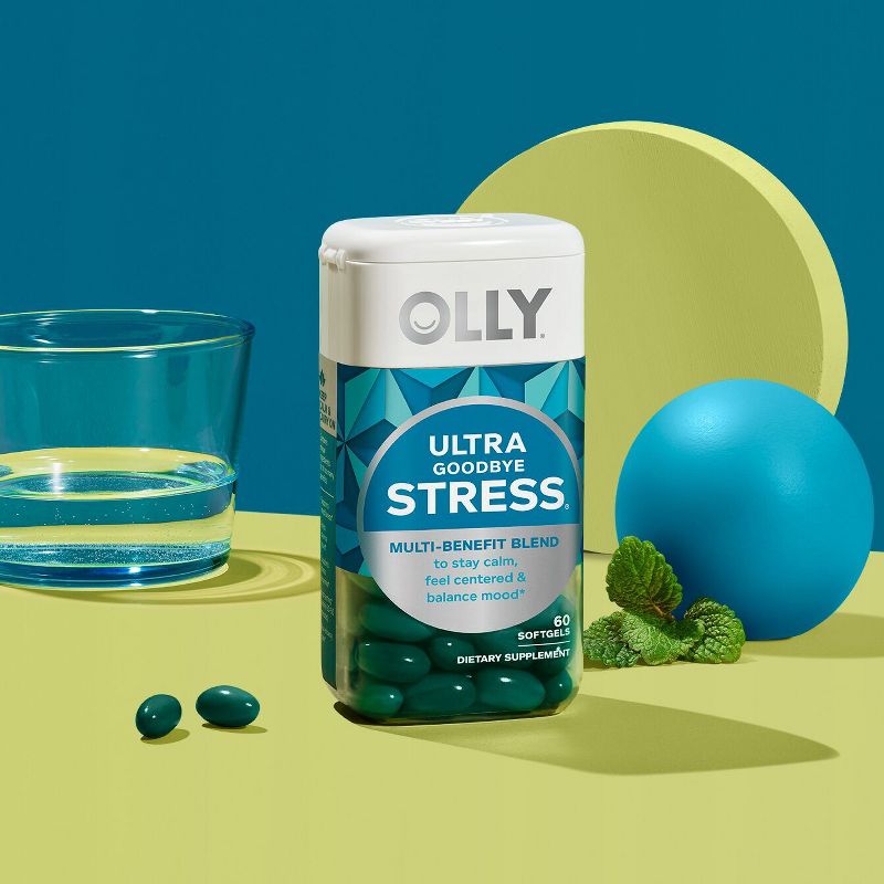 OLLY Ultra Strength Goodbye Stress Relief Softgels Supplement - 60ct, 3 of 12