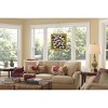 Chloe Lighting Plumeria Floral Tiffany-Style Stained Glass Vertical Hanging Window Panel 25"Tall - 3 of 4