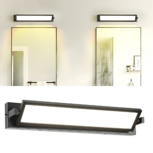 3 Color Temperature Dimmable Black Bathroom Vanity Light Bar 27inch 26W LED Modern Matte Black Bathroom Wall Lighting Fixtures Over Mirror - 1 of 4