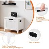 Storage Chest, Storage Trunk with Cushion Seat, 2 Safety Hinges, Storage Bench, Wooden Storage Organizer, Shoe Bench for Entryway, Living Room - 3 of 4