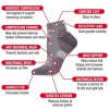 Memoi Women's Ultimate Performance Quarter Cotton Blend Moderate Compression Socks Gray 9-11 - 3 of 3