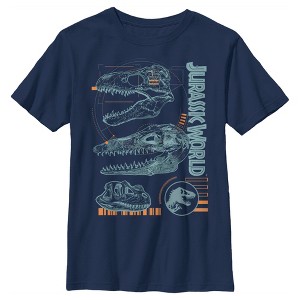 Boy's Jurassic World Fallen Kingdom Fossil Dinosaur Skulls T-Shirt - 1 of 4