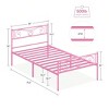 coucheta Classic Metal Twin Platform Bed Frame with Headboard, Footboard, Noise-Free Design, Sturdy Slat Support, 12.2 Inch Under-Foundation Storage - 2 of 4