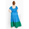 Women's Plus Size Colour Pop Dress - ocean | CITY CHIC - 2 of 4