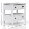 NicBex 26.75"H Wood Nightstand,Bedside Tables with 2 Drawers and Open Shelf for Bedroom,Living Room - 3 of 4