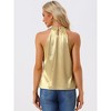 INSPIRE CHIC Women's Party Club Sparkle Sequin Sleeveless Halter Tops - image 3 of 4