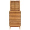 vidaXL Laundry Basket 15.7"x15.7"x27.6" Solid Teak Wood - 4 of 4