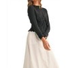 Women's Twist Ruched Detail Long Sleeve Top - MIOU MUSE - 4 of 4