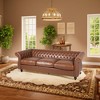 84"W Velvet Upholstered 3 Seater Sofa Couch,Modern Velvet Couch 3 Seater Sofa With Curved Backrest And Rolled Arms -Maison Boucle - 4 of 4