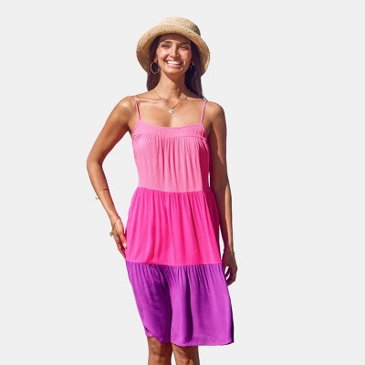 Women's Colorbloack A-line Cover Up Midi Dress - Cupshe