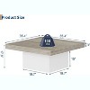 Square Coffee Table, 35 inch Living Room Tables, Modern Coffee Tables, Cocktail Table for Home Office, Apartment - 2 of 4