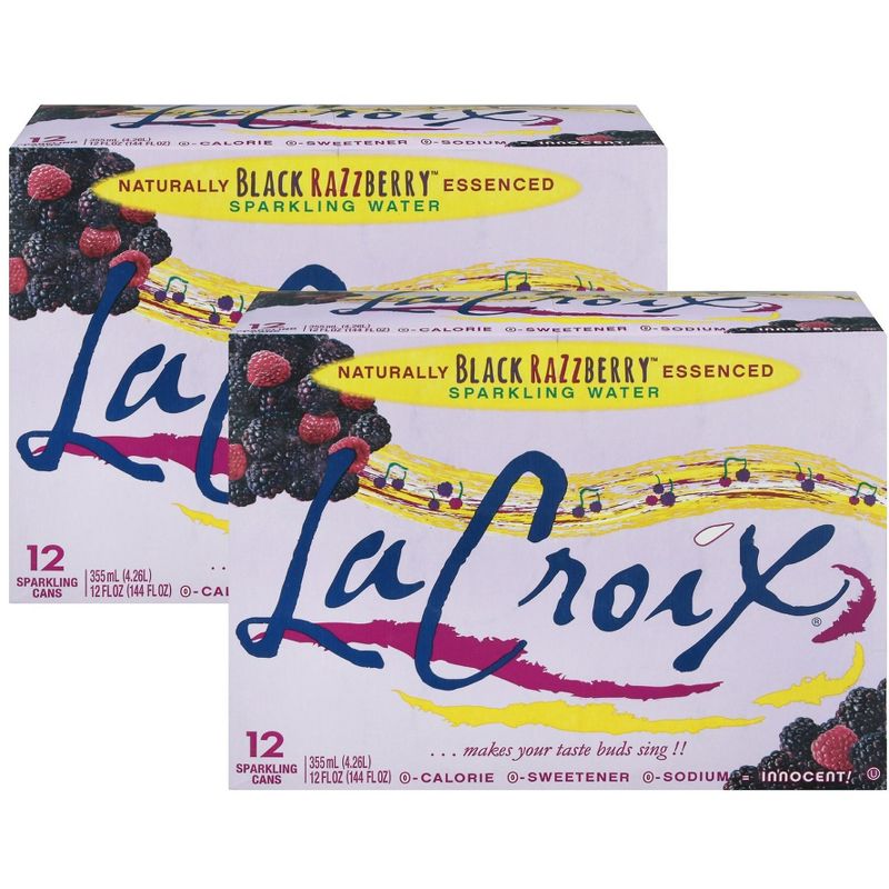 La Croix Black Razzberry Sparkling Water - Case of 2/12 pack, 12 oz, 1 of 8