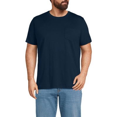 Lands' End Men's Short Sleeve Cotton Supima Tee With Pocket