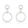 SHINE by Sterling Forever Sterling Silver Hammered Triple Drop Earrings - 2 of 4