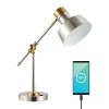 18.5" Allegra Farmhouse Adjustable Cantilever Task Lamp with USB Charging Port (Includes LED Light Bulb) - JONATHAN Y - 4 of 4