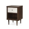 CAVINAS 1-Drawer Nightstand with Open Space, Wooden Beside Table with Storage Cabinet, Modern End Table for Bedroom - 4 of 4
