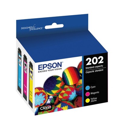 Photo 1 of Epson 202 C/M/Y 3pk Ink Cartridges - Cyan Magenta Yellow (T202520-CP) for XP-5100 and WF-2860