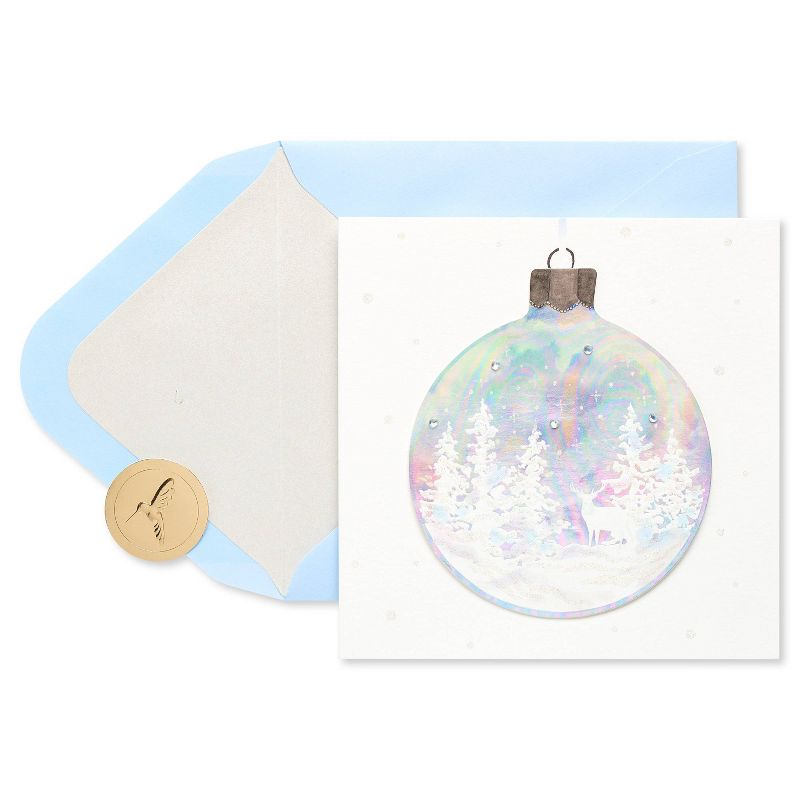 Christmas Card Iridescent Ornament - PAPYRUS, 5 of 7
