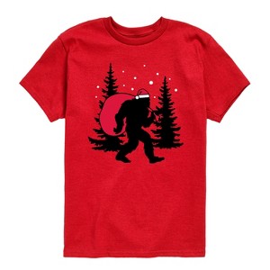 Boys' - Instant Message - Sasquatch Santa Short Sleeve Graphic T-Shirt - 1 of 4