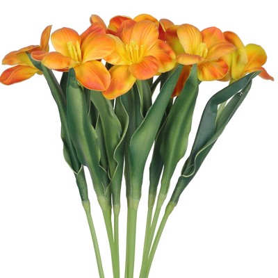 REGALWOVEN Realistic Appearance Home Decor Polyurethane Artificial Tulip Flowers 19.7" 10 Pcs