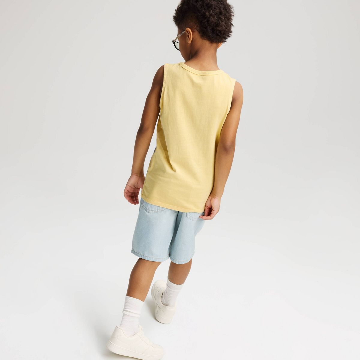 Boys' Short Sleeve Spider-Man Graphic Tank Top - Cat & Jack™ Yellow - thumbnail 3