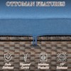 Gymojoy Wicker Ottomans Outdoor Wicker Footstool Set of 2 - 4 of 4