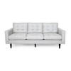 Fabric Contemporary 3-Seater Sofa with Button Tufted Waffle Stitch, Large Seating Area and Assembly Required - 2 of 4