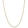 Black Bow Jewelry 3.2mm, 14k Yellow Gold Solid Link Cable Chain Necklace - 3 of 4