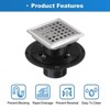 Unique Bargains 304 Stainless Steel Flange Square Rapid Drainage Shower Drain - 4 of 4