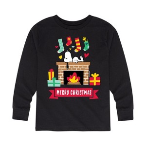 Boys' - Peanuts - Christmas Fun Long Sleeve Graphic T-Shirt - 1 of 4