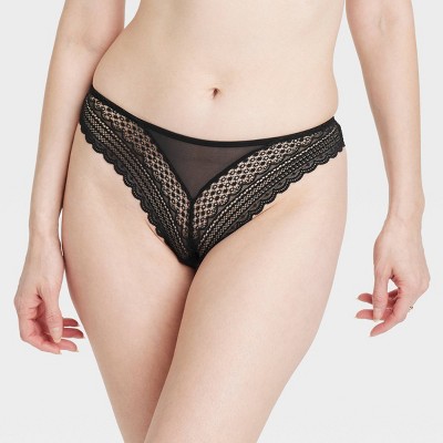 Women's Geo Lace Thong - Auden™ Black XL