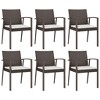 vidaXL Garden Dining Set Brown, Black, Cream White - 4 of 4