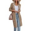 Womens Casual Knit Cardigan Long Sleeve Mid Length Fitted Pocket Sweater Cardigan - 2 of 3
