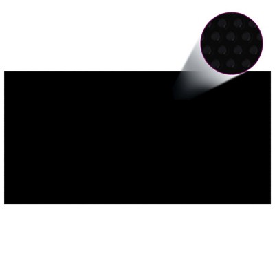 VidaXL Pool Cover Black 236.2 in.x118.1 in. PE