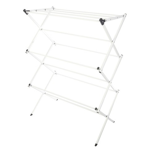 White 3-Tier Compact Folding Accordion Drying Rack