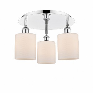 Cobbleskill - 3 Light Flush Mount In Art Deco Style-9.63 Inches Tall and 17.75 Inches Wide - 1 of 1