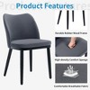 Dining Chairs Set of 2: Upholstered Velvet Dining Room Side Chairs, Chair for Dining with Padded Seat and Wood Legs, Modern Dining Chair - 3 of 4