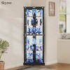 Skyzoo Corner Display Cabinet with RGB LED Lights, 6-Tier Curio Cabinet with glass doors for Collectibles, Home, Office, - 2 of 4