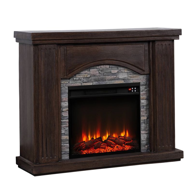 47" Stone Surrounded Freestanding Electric Fireplace - Festivo, 3 of 11