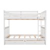 PAGED Full over Full Bunk Bed with Storage Drawers, Wooden Bed Frame with Ladder and Guardrail, Modern Loft Bed for Kids, Teens, Adults - 4 of 4