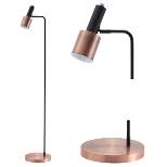 59.50" Metal Brady Task Floor Lamp (Includes LED Light Bulb) Black - JONATHAN Y