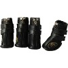 Pet Life Ruff Suede High-Support Dog Shoes Sneakers Booties - Set of 4, LG, Black - 2 of 3