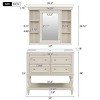 Bathroom Vanity With Medicine Cabinet,Bathroom Mirror Cabinet With Adjustable Shelf,Bathroom Floor Cabinet With Drawers-Cuddlewood - 4 of 4