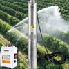 VEVOR Deep Well Submersible Pump, 1.5HP 115V/60Hz, 37gpm 276ft Head, with 33ft Cord & External Control Box, 4\" Stainless Steel Water Pump, Silver - 2 of 4