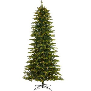 Nearly Natural 9-ft Belgium Fir Natural Look Artificial Christmas Tree with 800 Clear LED Lights - 1 of 4