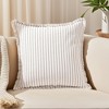 REGALWOVEN Striped Boho Throw Pillow Cover with Tassels Fringe for Home Decoration 2 Pcs - 2 of 4
