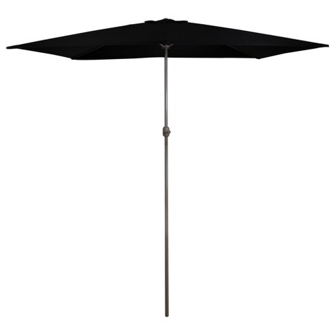 Northlight 10 X 6 5 Outdoor Patio Market Umbrella With Hand Crank Black Target