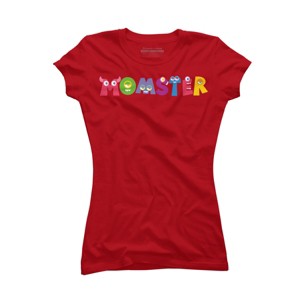 Junior's Design By Humans Cute Momster Cartoon Monster By averilshop T-Shirt - 1 of 2