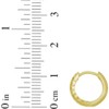 14k Yellow Gold 11mm Checkerboard Patterned Huggie Hoop Earrings - 4 of 4