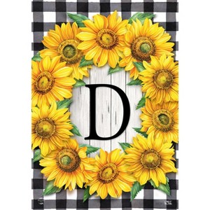 Briarwood Lane Everyday Garden Flag 12x18 For Outdoor Sunflowers Monogram D Garden Flag Flags For Outside - 1 of 4